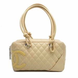 Chanel Bowling Bag Cambon Calfskin Beige
